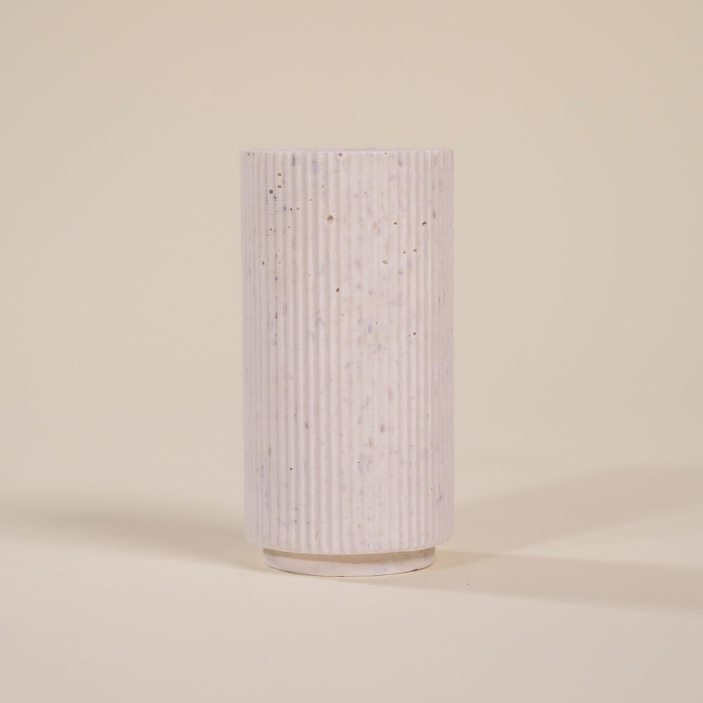 bougeoir colosse blanc coquillages recycles malakio