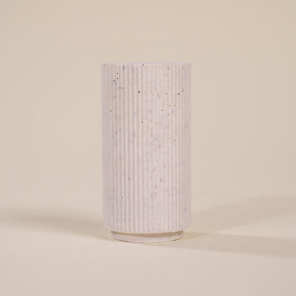 bougeoir colosse blanc coquillages recycles malakio