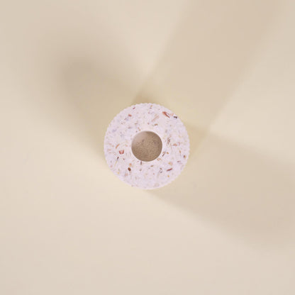 bougeoir colosse blanc coquillages recycles malakio