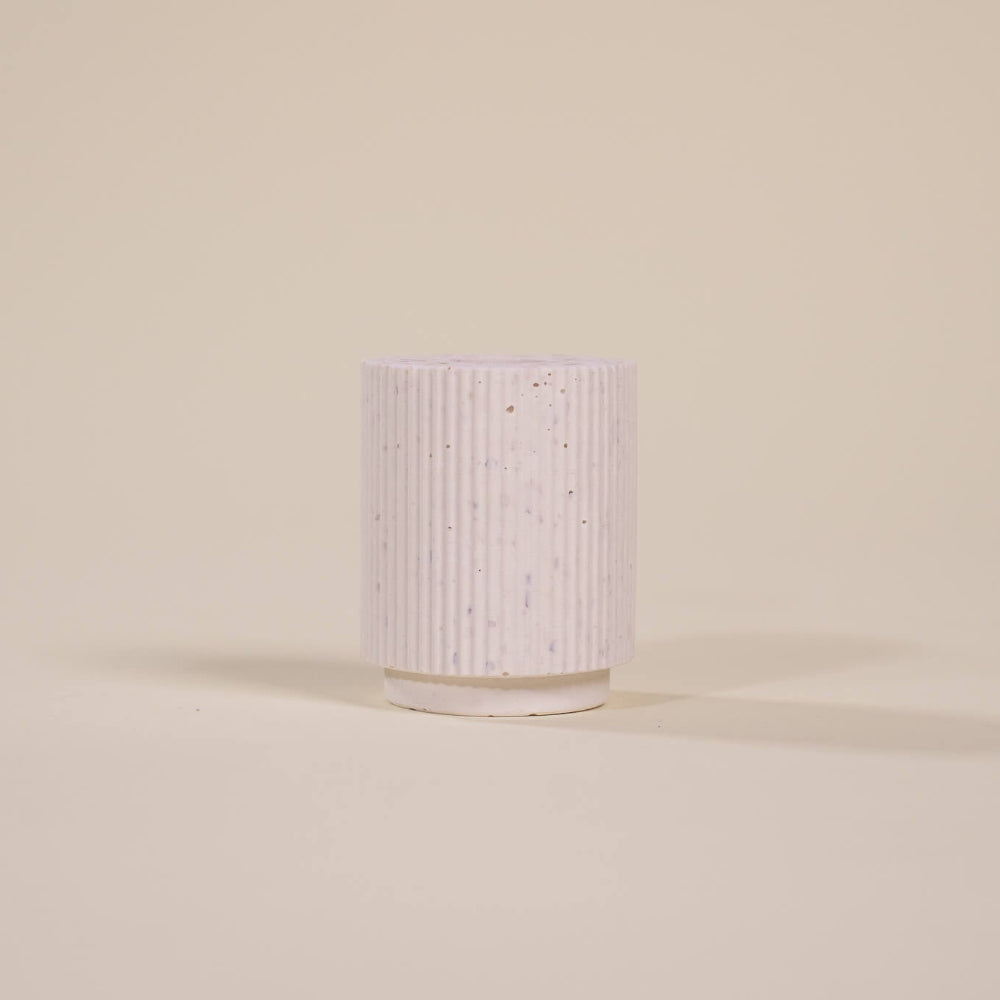bougeoir colosse blanc coquillages recycles malakio