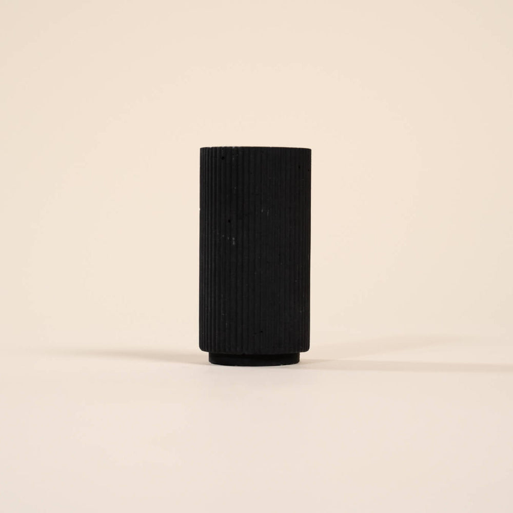 bougeoir colosse noir coquillages recycles malakio