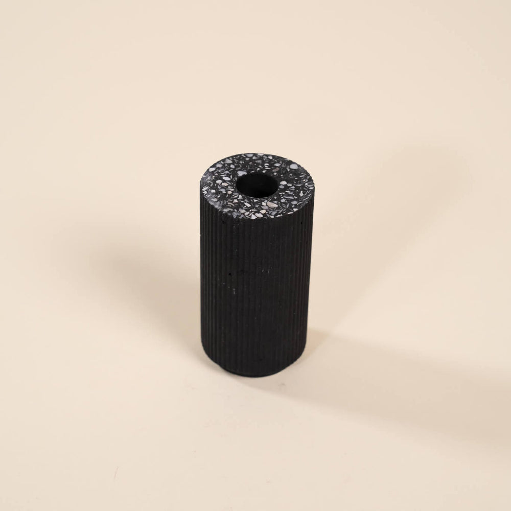 bougeoir colosse noir coquillages recycles malakio
