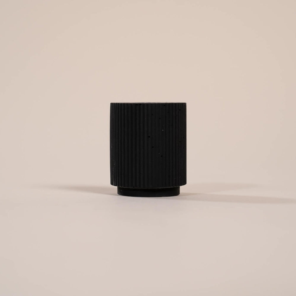 bougeoir colosse noir coquillages recycles malakio