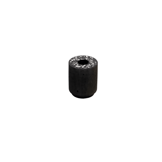 bougeoir colosse noir coquillages recycles malakio