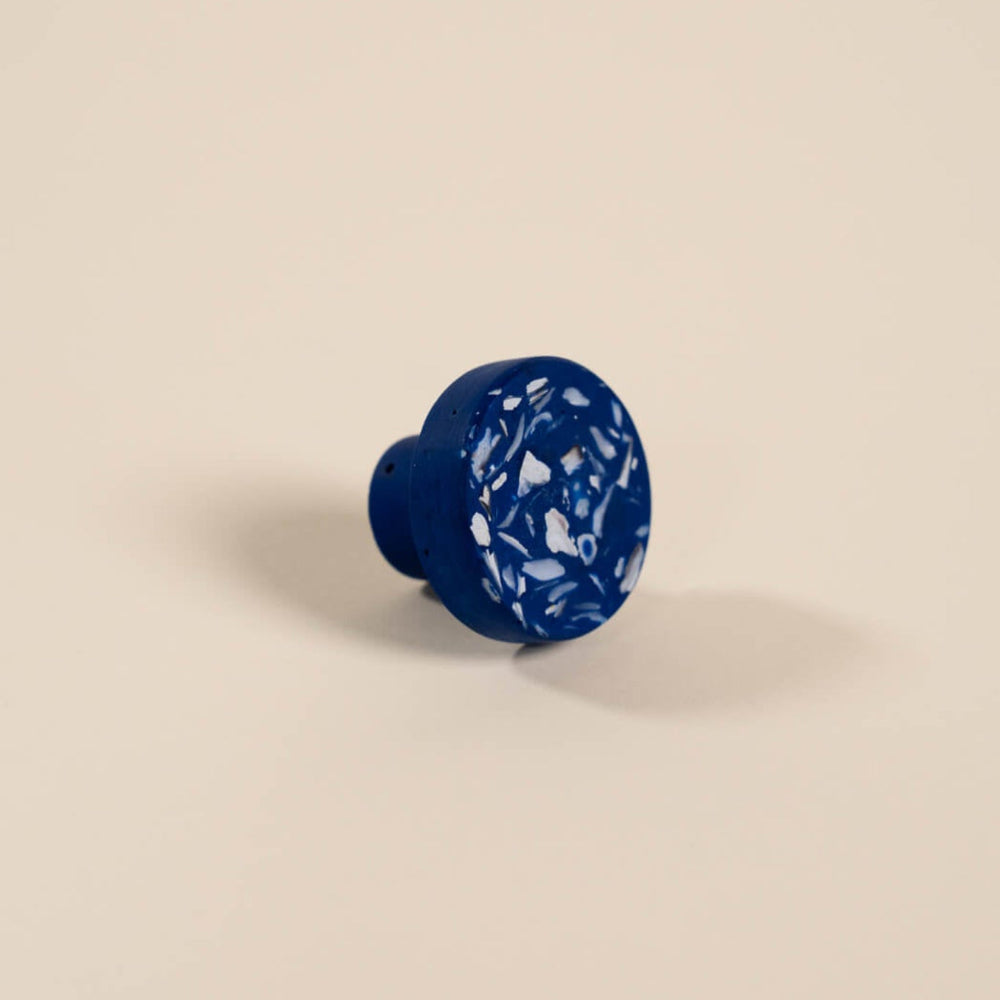 bouton de meuble loar bleu coquillages recycles malakio