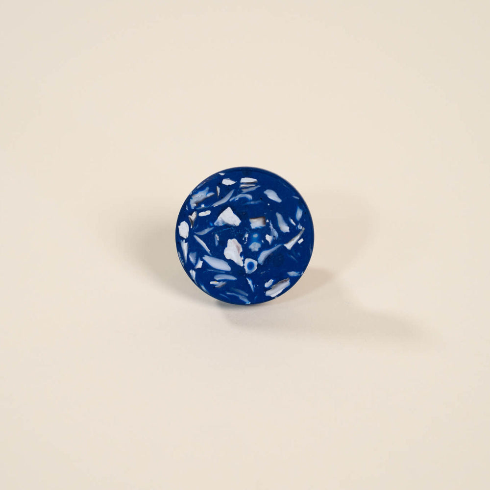 bouton de meuble loar bleu coquillages recycles malakio