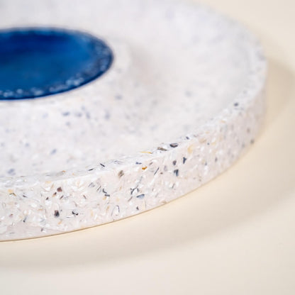 corbeille a fruits helios blanc bleu coquillages recycles malakio