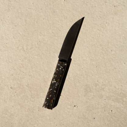 couteau le vitello noir coquillages recycles malakio bodere