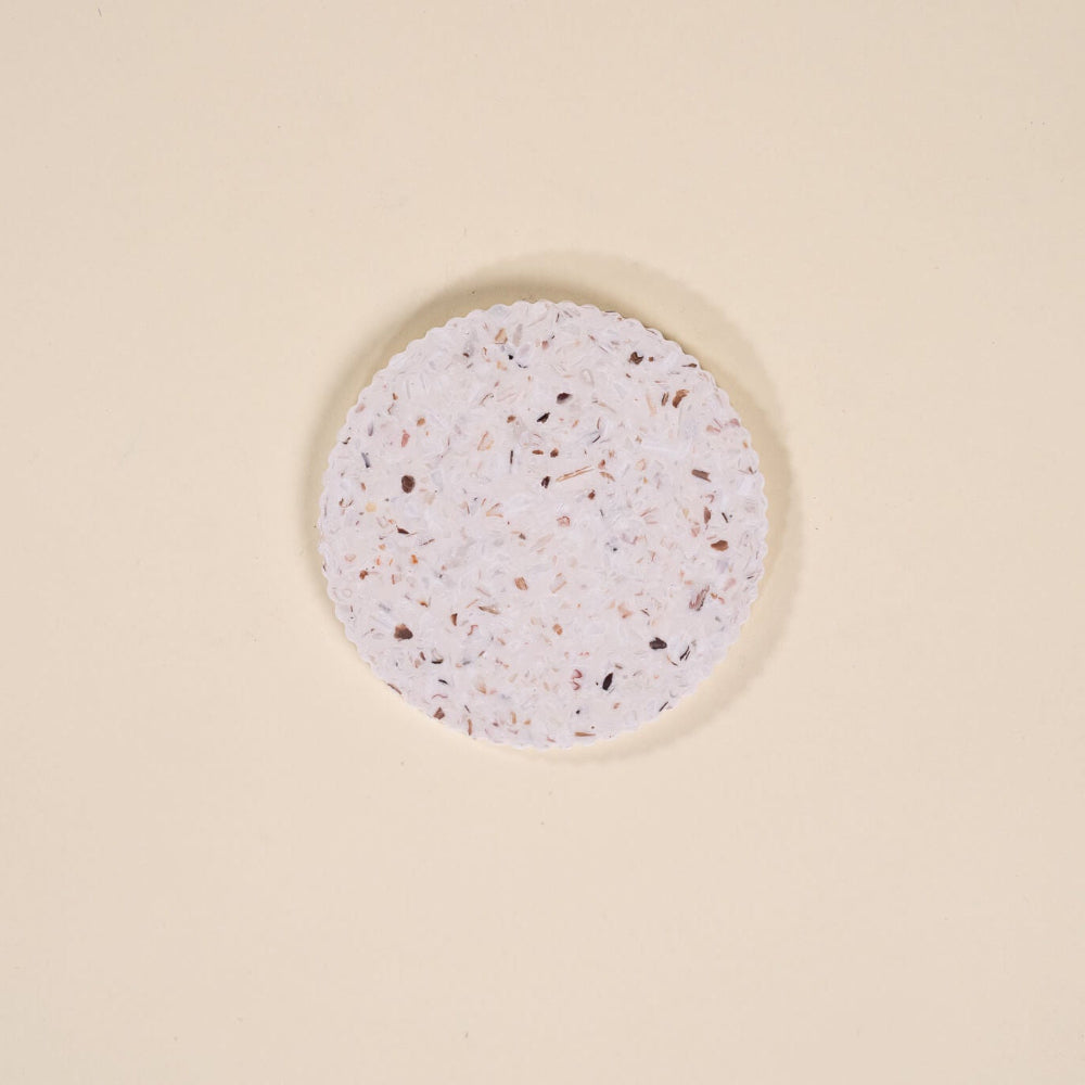 dessous de verre colosse blanc coquillages recycles malakio
