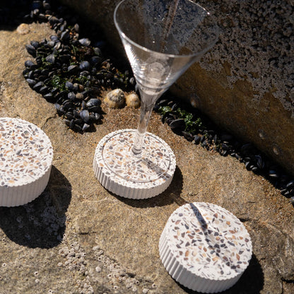 dessous de verre colosse blanc moules coquillages recycles malakio