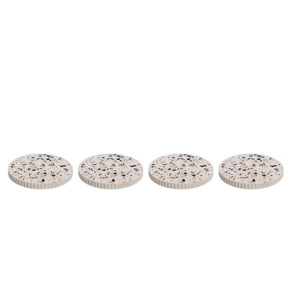 dessous de verre colosse blanc coquillages recycles malakio