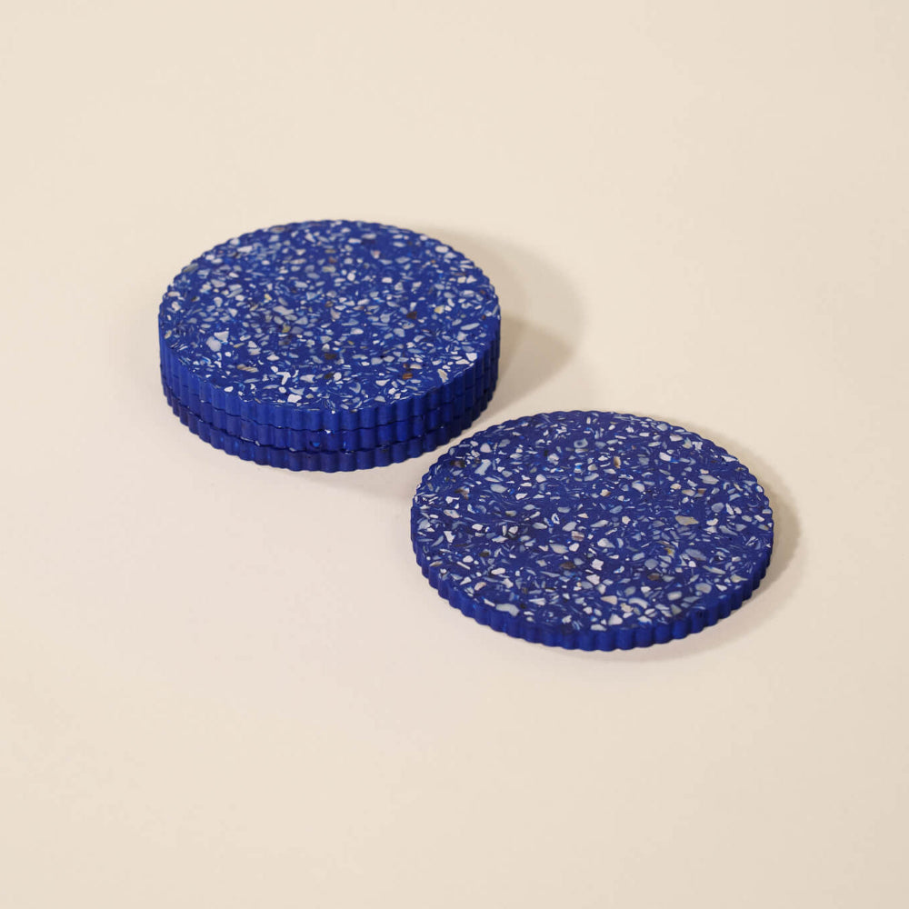 dessous de verre colosse bleu coquillages recycles malakio
