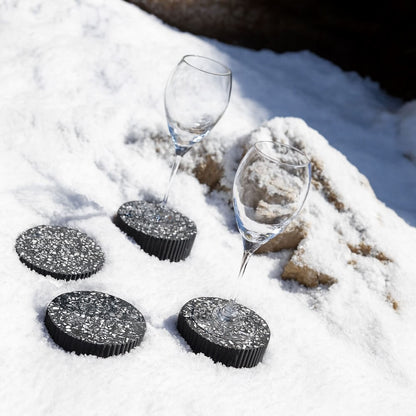 dessous de verre colosse noir coquillages recycles malakio hiver