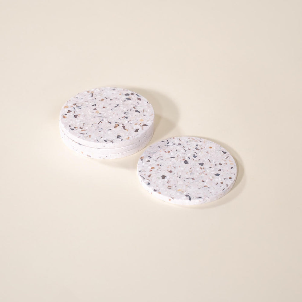 dessous de verre helios blanc coquillages recycles malakio