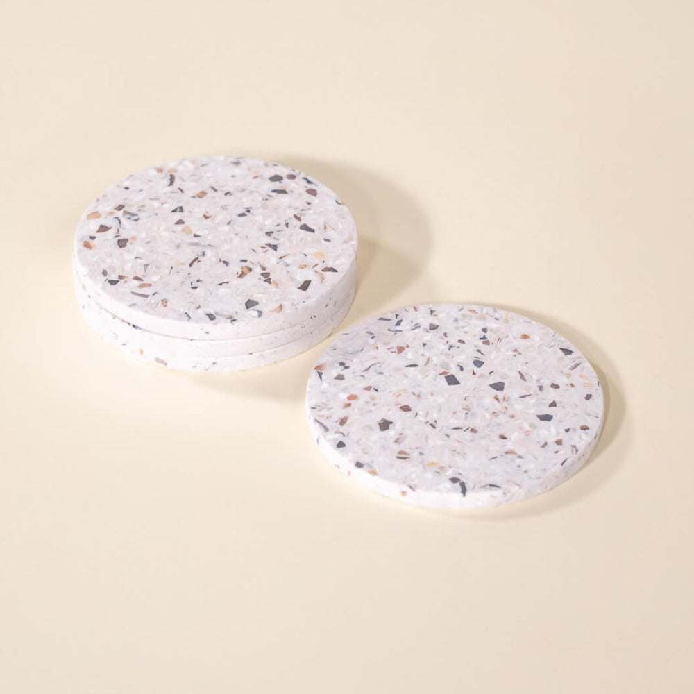 dessous de verre helios blanc coquillages recycles malakio