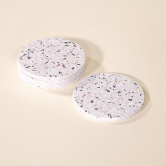dessous de verre helios blanc coquillages recycles malakio