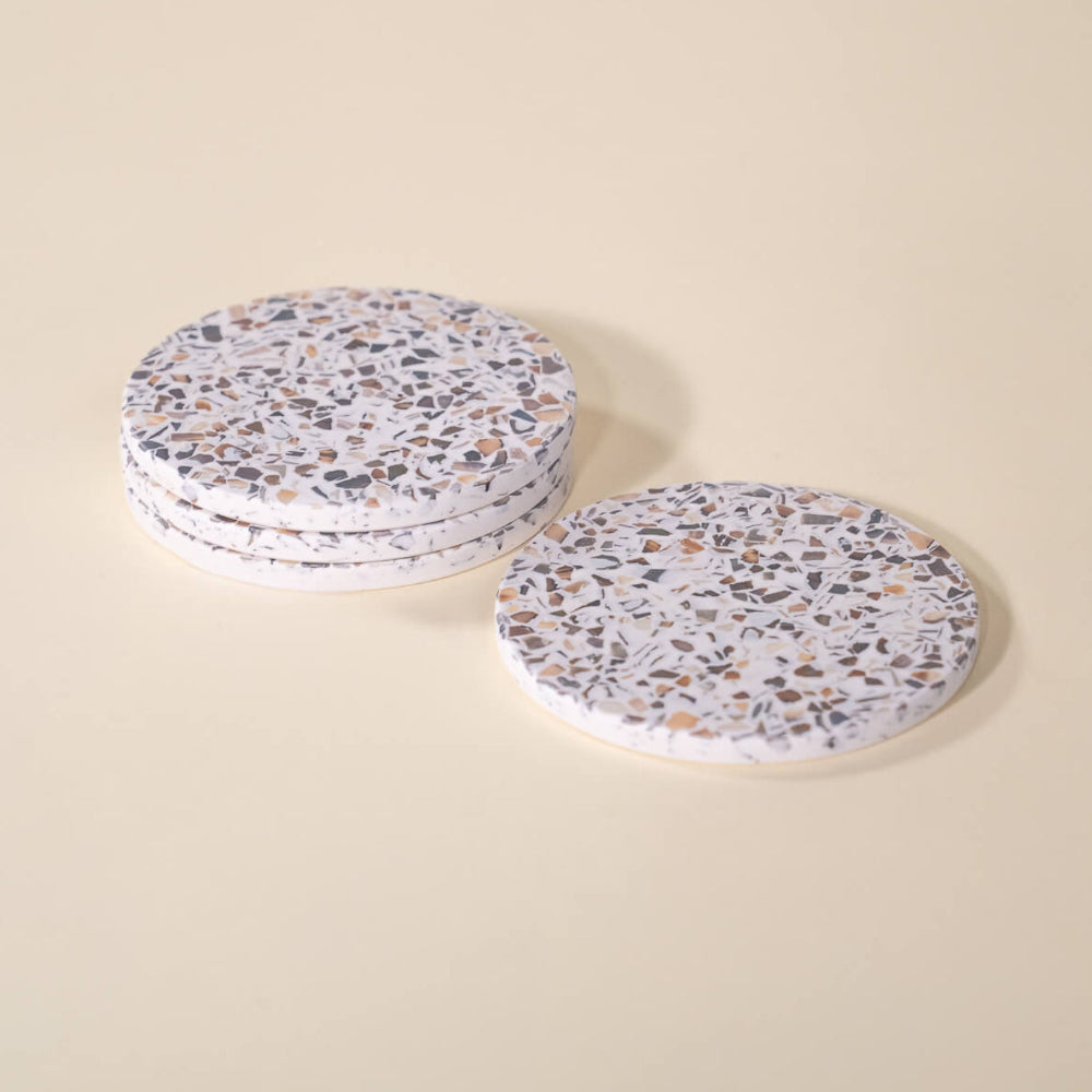 dessous de verre helios blanc coquillages recycles malakio