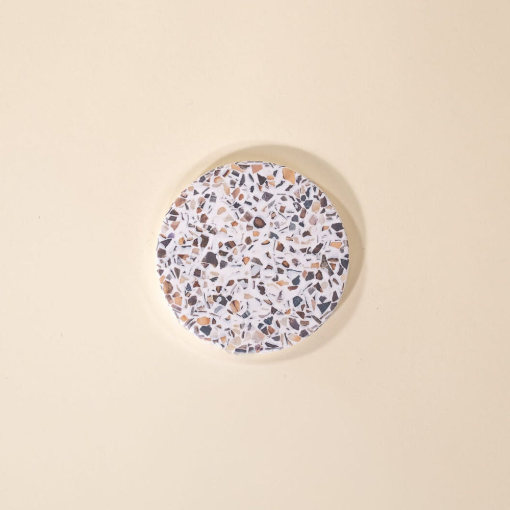 dessous de verre helios blanc coquillages recycles malakio