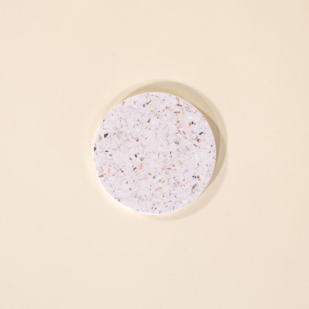 dessous de verre helios blanc coquillages recycles malakio