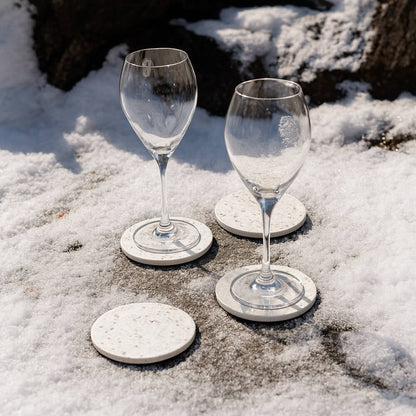 dessous de verre helios blanc mixte coquillages recycles malakio hiver