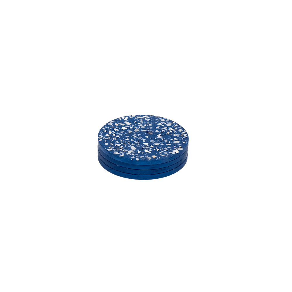 dessous de verre helios bleu huitres coquillages recycles malakio
