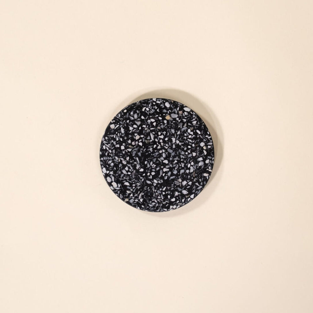 dessous de verre helios noir coquillages recycles malakio