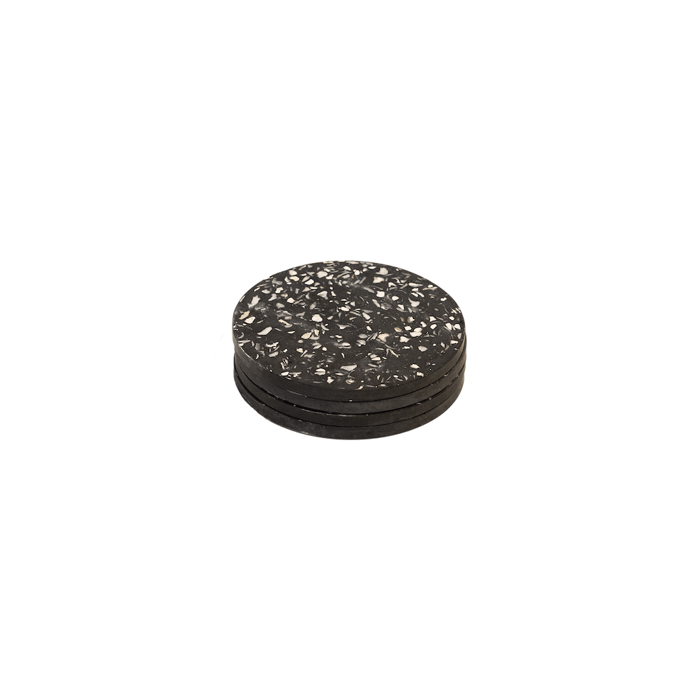 dessous de verre helios noir huitres coquillages recycles malakio