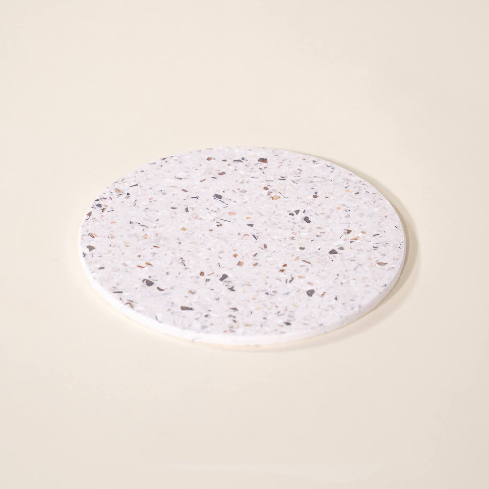 dessous de plat helios blanc coquillages recycles malakio