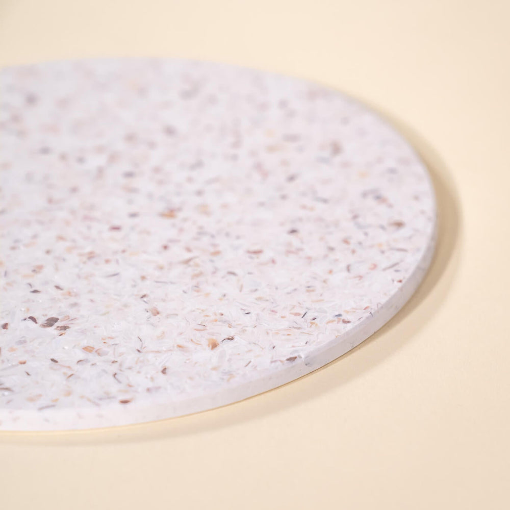 dessous de plat helios blanc coquillages recycles malakio