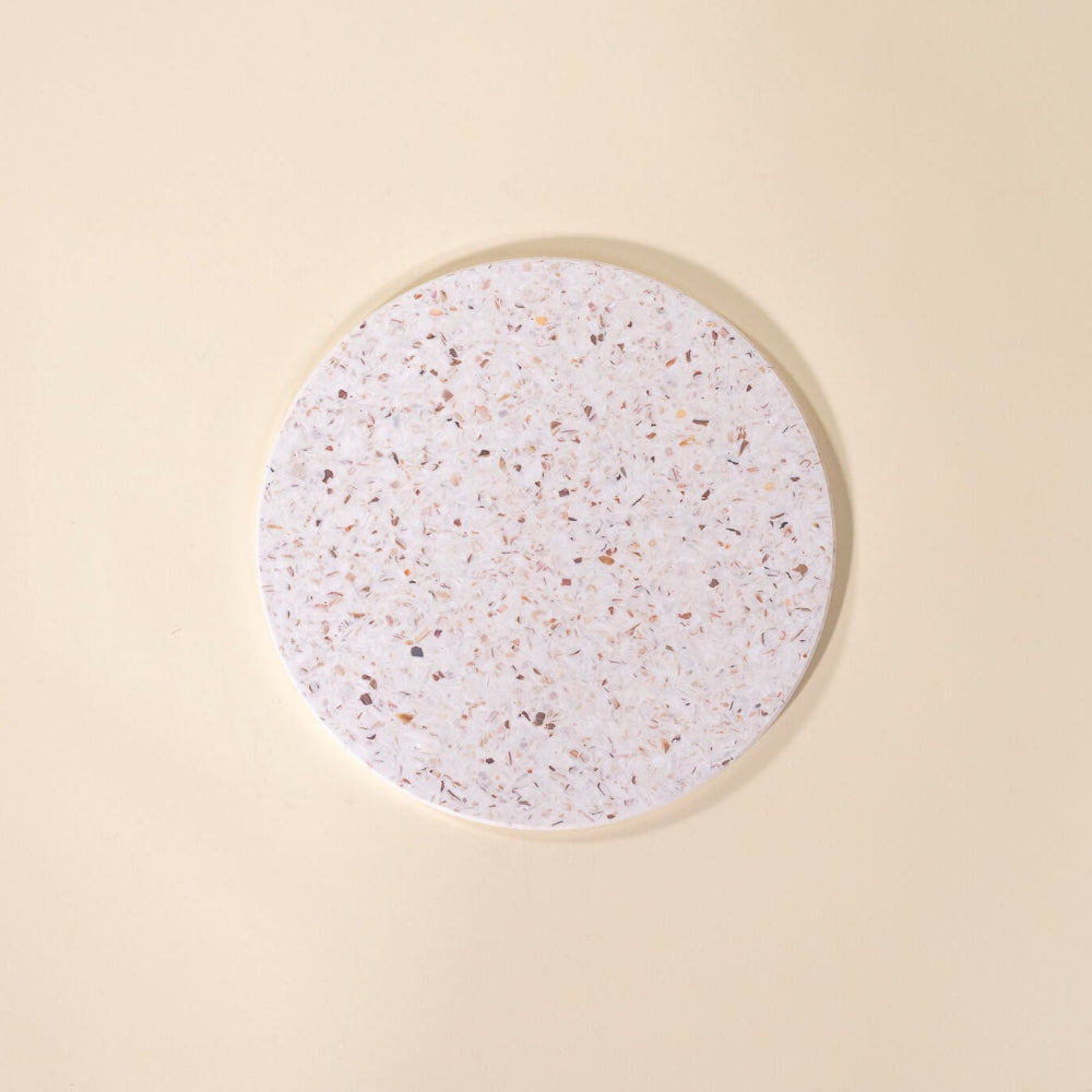 dessous de plat helios blanc coquillages recycles malakio