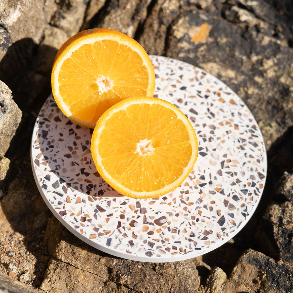 dessous de plat helios blanc moules coquillages recycles malakio