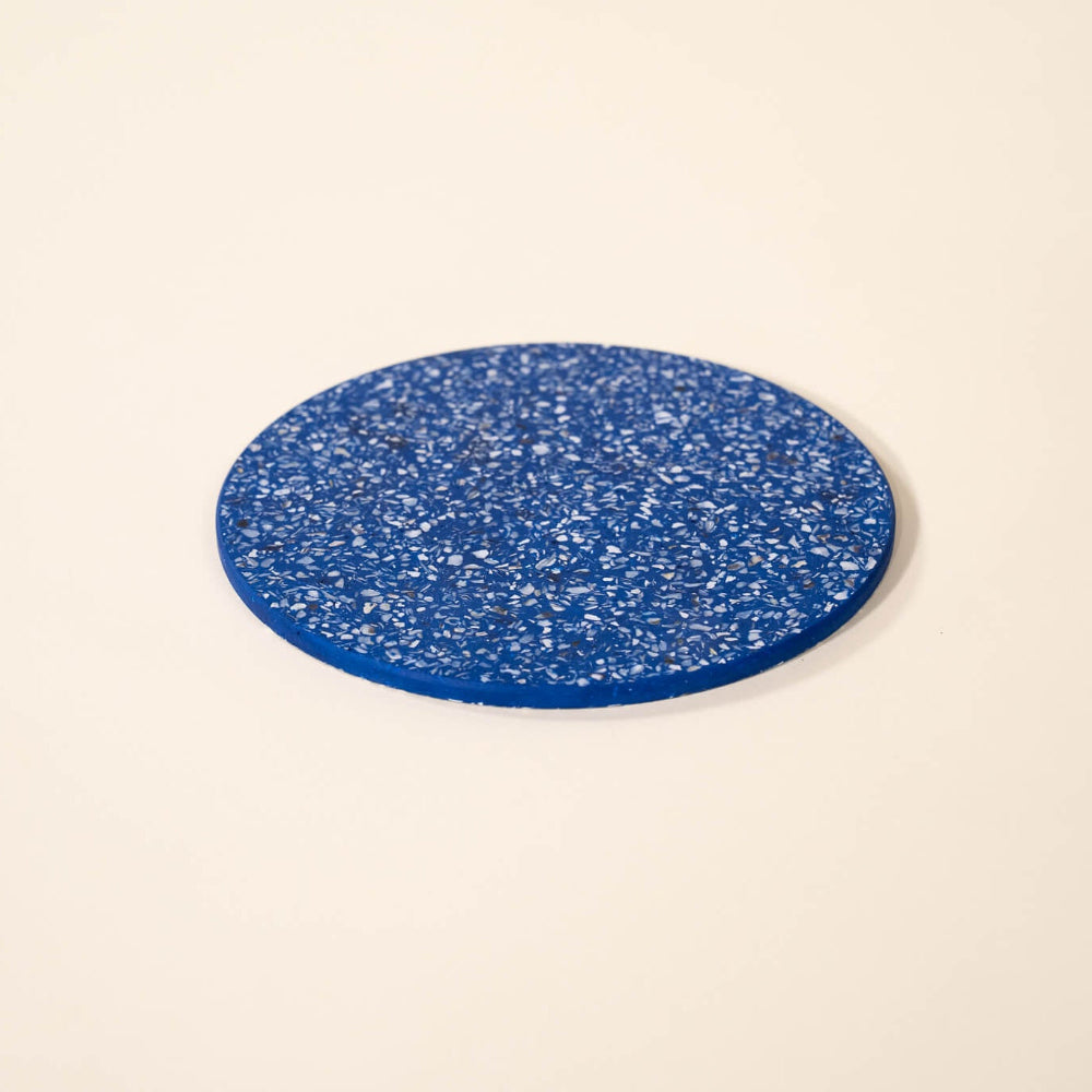 dessous de plat helios bleu coquillages recycles malakio