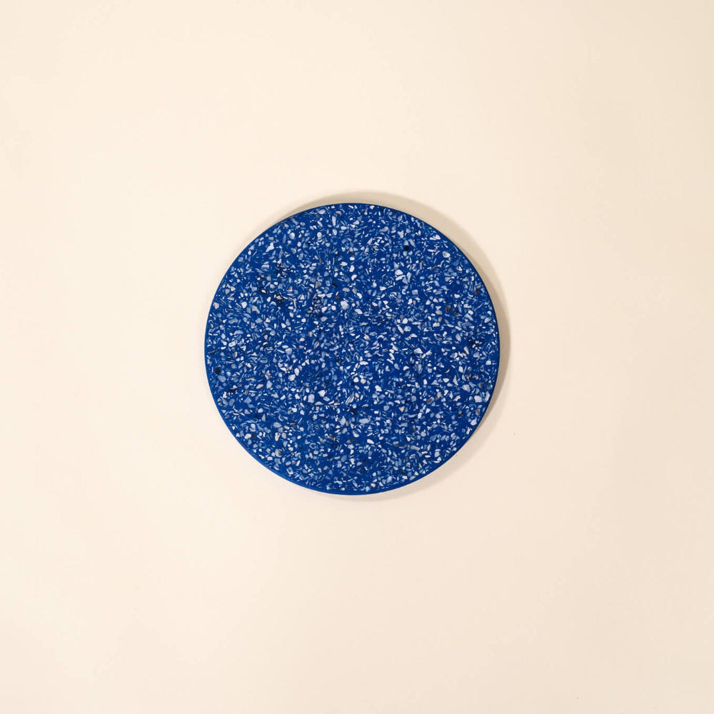 dessous de plat helios bleu coquillages recycles malakio