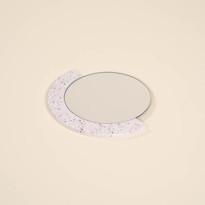 miroir loar demi-lune blanc coquillages recycles malakio