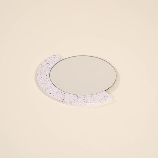 miroir loar demi-lune blanc coquillages recycles malakio