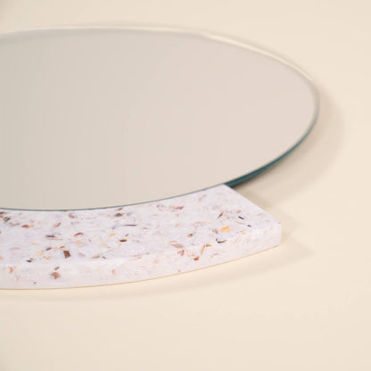 miroir loar demi-lune blanc coquillages recycles malakio