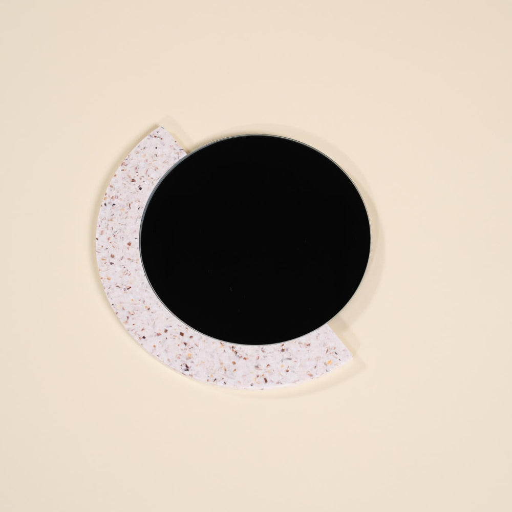 miroir loar demi-lune blanc coquillages recycles malakio