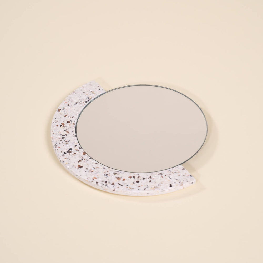 miroir loar demi-lune blanc coquillages recycles malakio