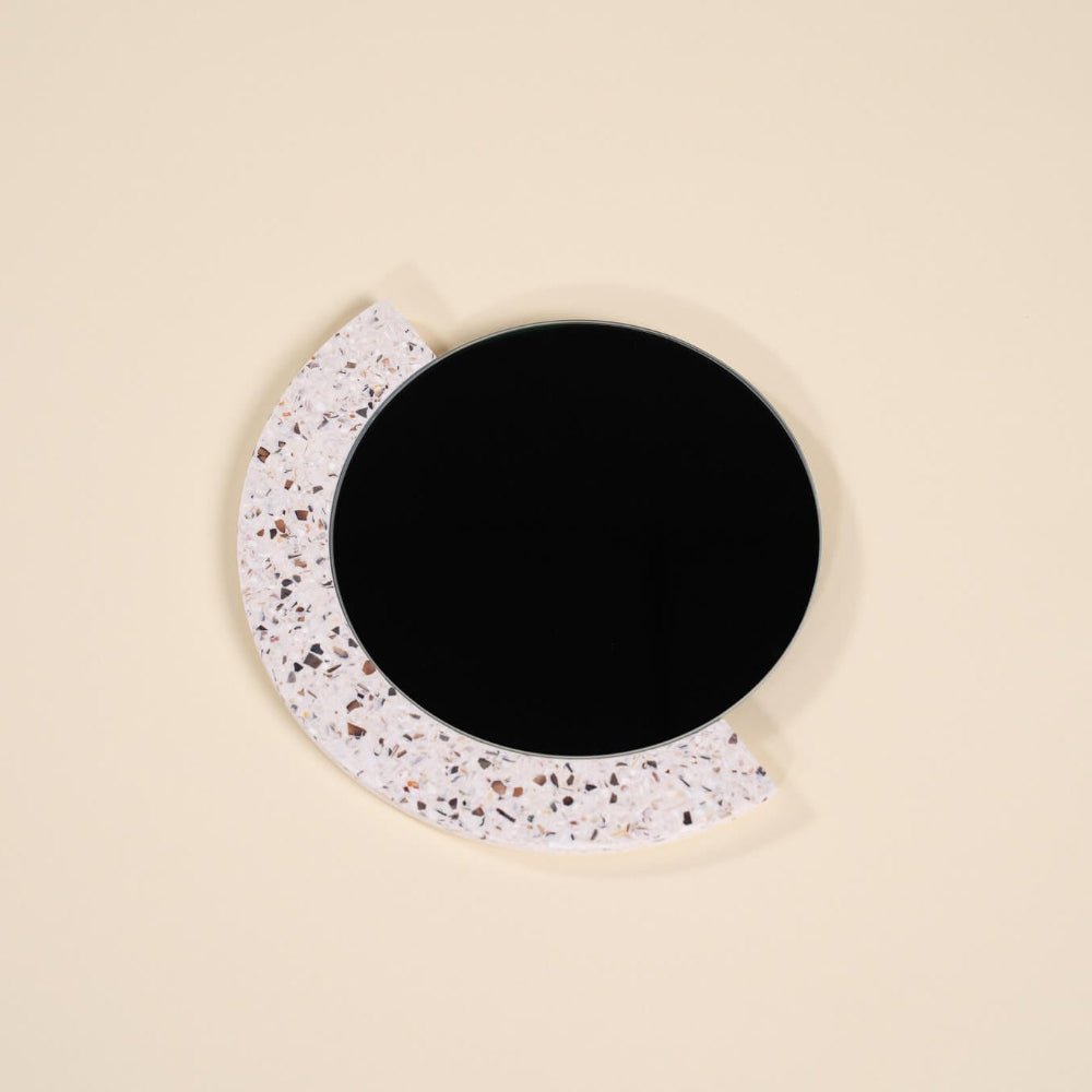 miroir loar demi-lune blanc coquillages recycles malakio