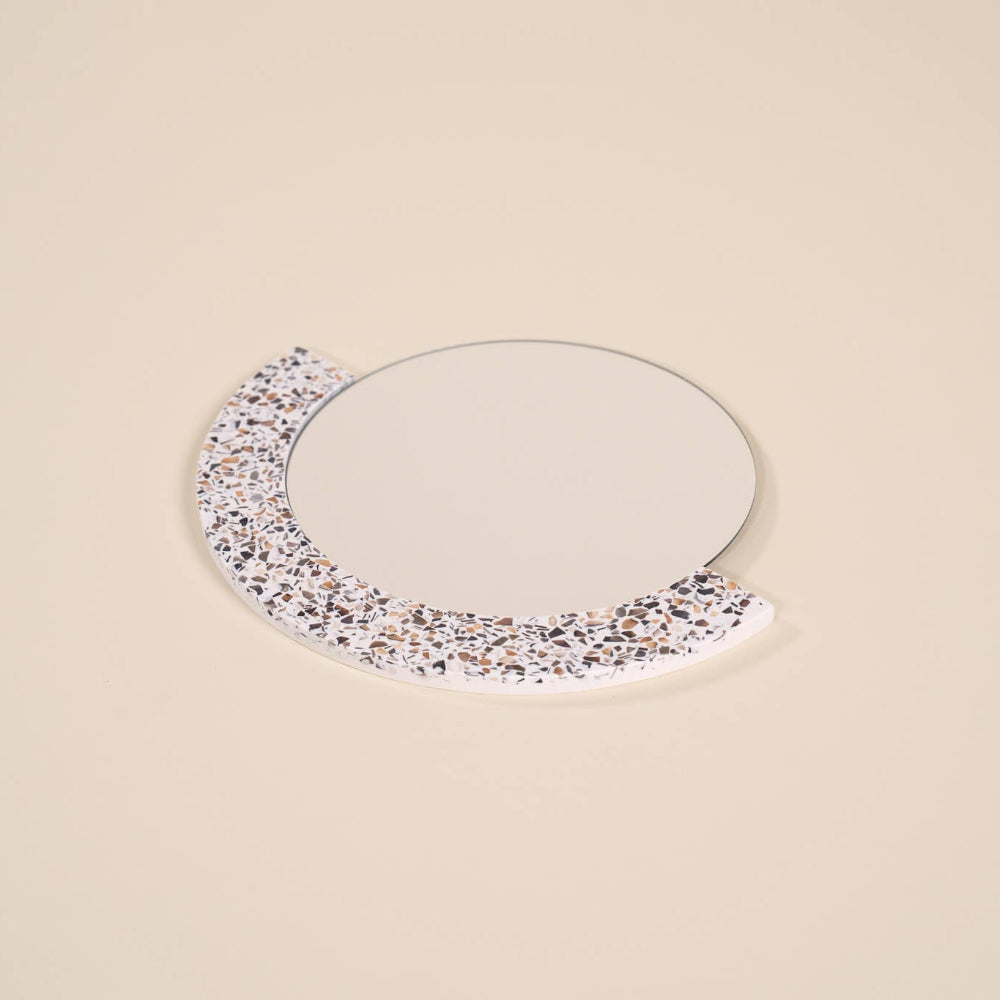 miroir loar demi-lune blanc coquillages recycles malakio