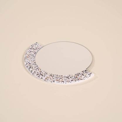 miroir loar demi-lune blanc coquillages recycles malakio