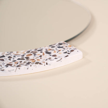 miroir loar demi-lune blanc coquillages recycles malakio