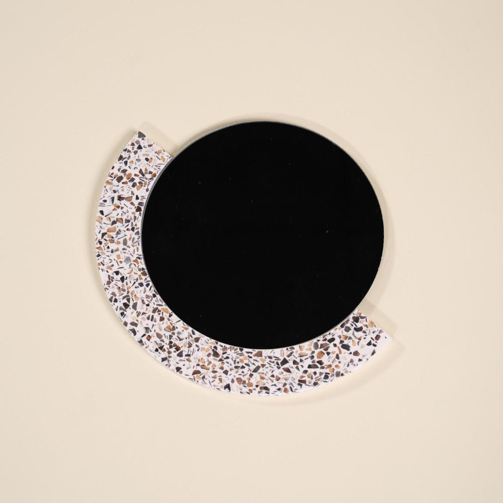 miroir loar demi-lune blanc coquillages recycles malakio