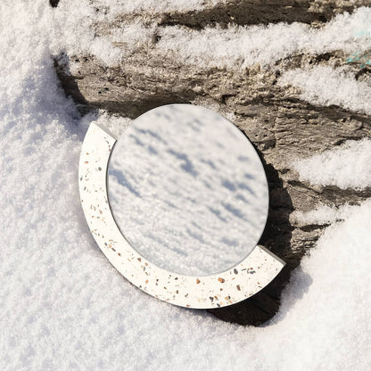 miroir loar demi-lune blanc mixte coquillages recycles malakio hiver