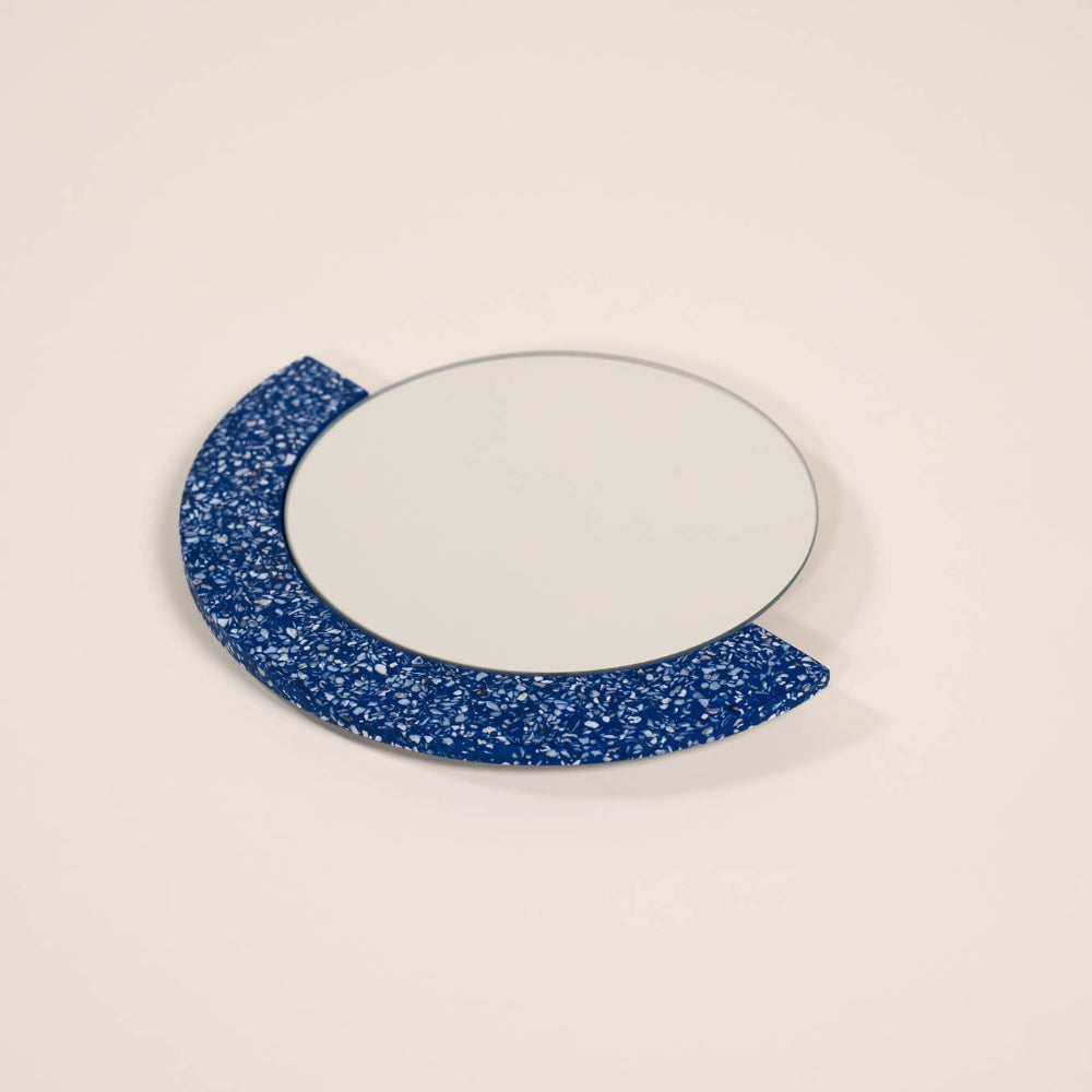 miroir loar demi-lune bleu coquillages recycles malakio