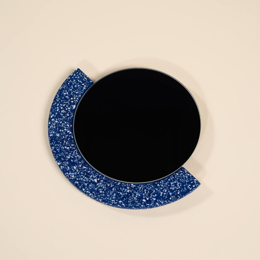 miroir loar demi-lune bleu coquillages recycles malakio