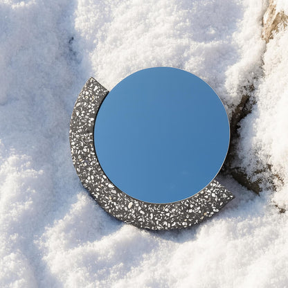 miroir loar demi-lune noir coquillages recycles malakio hiver