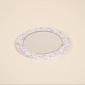 miroir loar rond blanc mixte coquillages recycles malakio