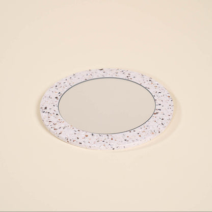 miroir loar rond blanc mixte coquillages recycles malakio