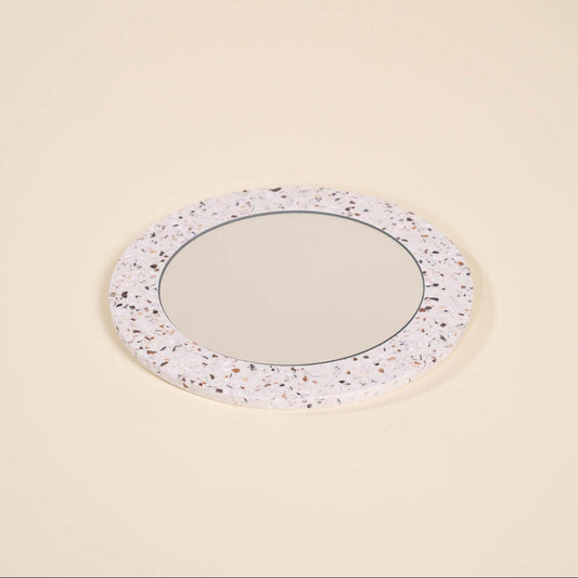 miroir loar rond blanc mixte coquillages recycles malakio